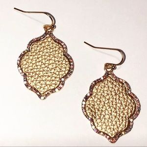 Gold Drop Bling Earrings